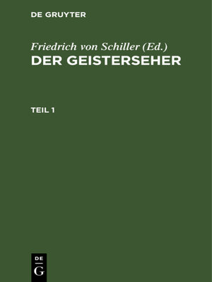 cover image of Der Geisterseher. Teil 1